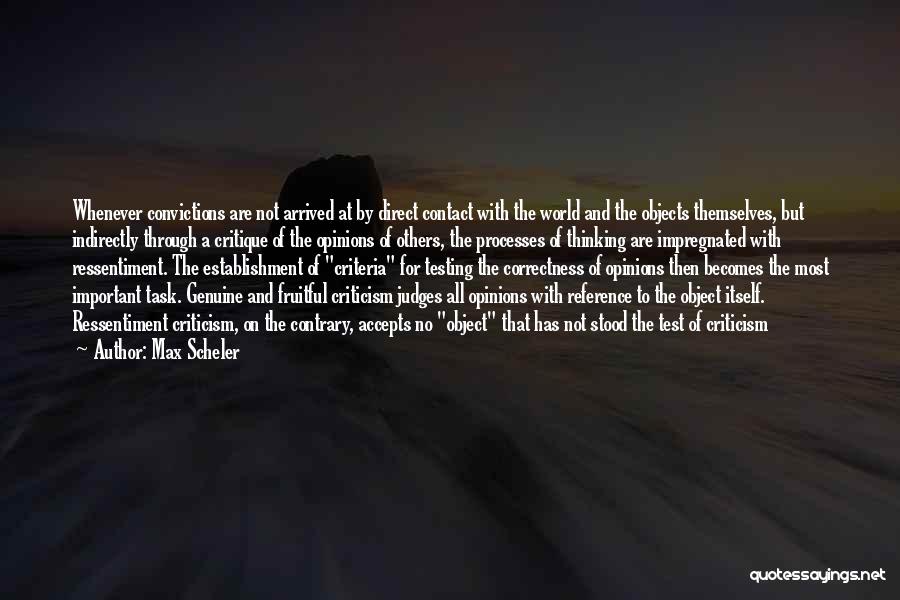 Critique Quotes By Max Scheler