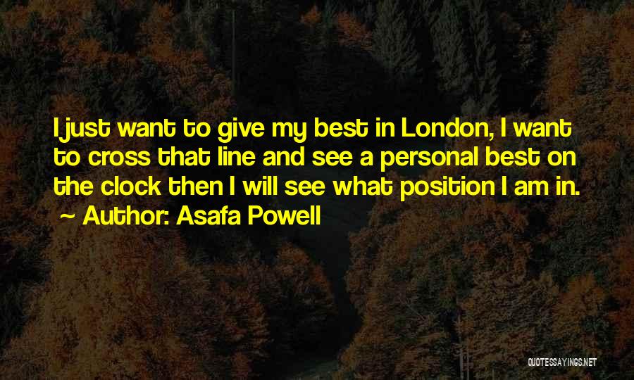 Cross Line Quotes By Asafa Powell