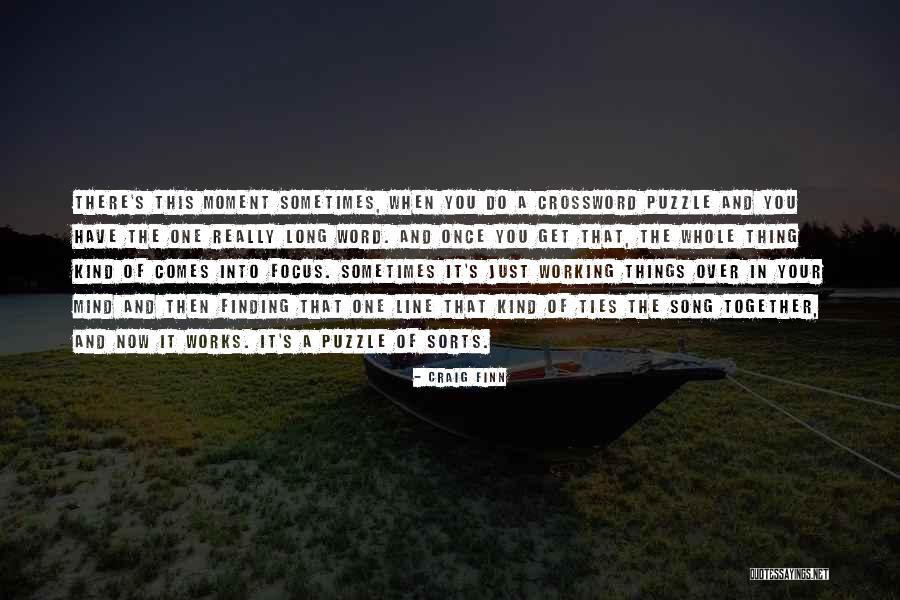 Crossword Puzzle And Quotes By Craig Finn Crossword Puzzle And Quotes By Craig Finn