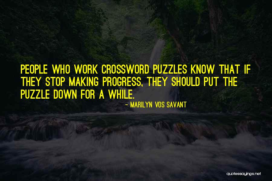 Crossword Quotes By Marilyn Vos Savant