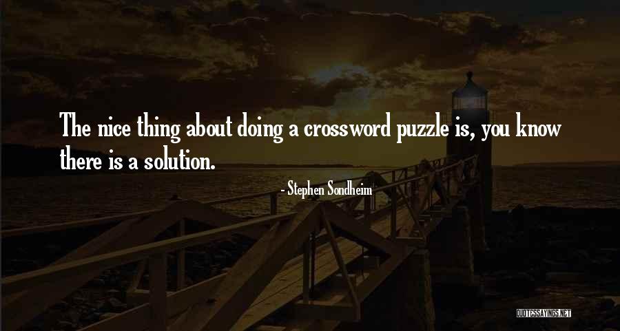 Crossword Quotes By Stephen Sondheim