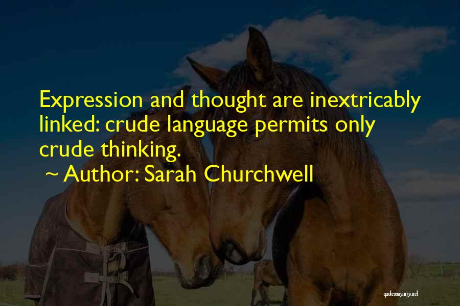 Crude Language Quotes By Sarah Churchwell