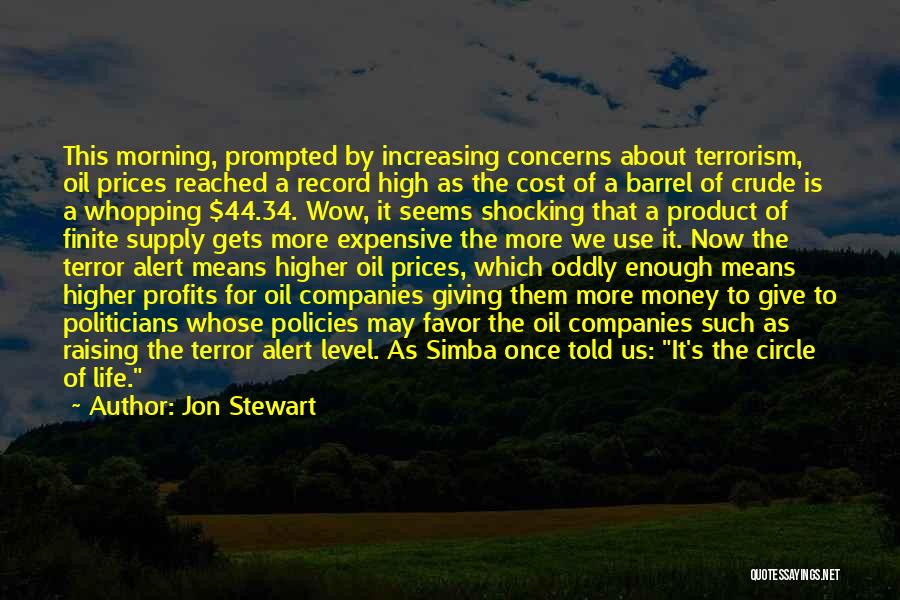 Crude Oil Prices Quotes By Jon Stewart