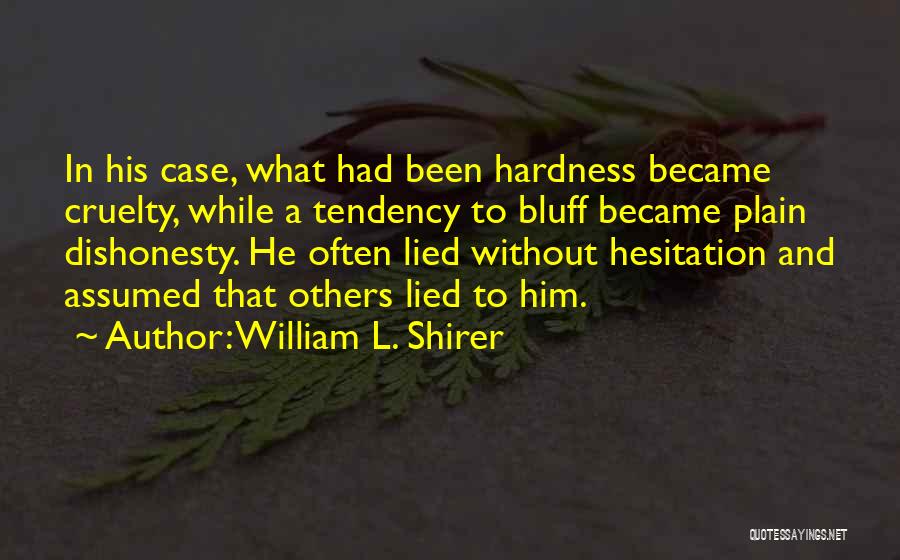 Cruelty To Others Quotes By William L. Shirer