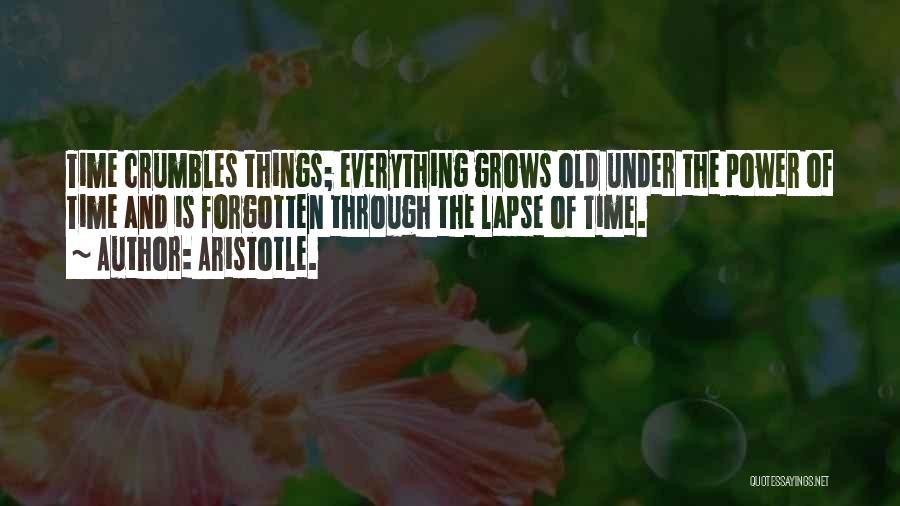 Crumbles Quotes By Aristotle.