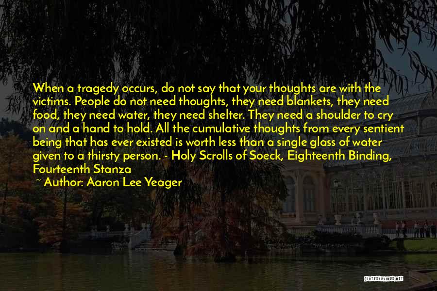 Cry On Your Shoulder Quotes By Aaron Lee Yeager