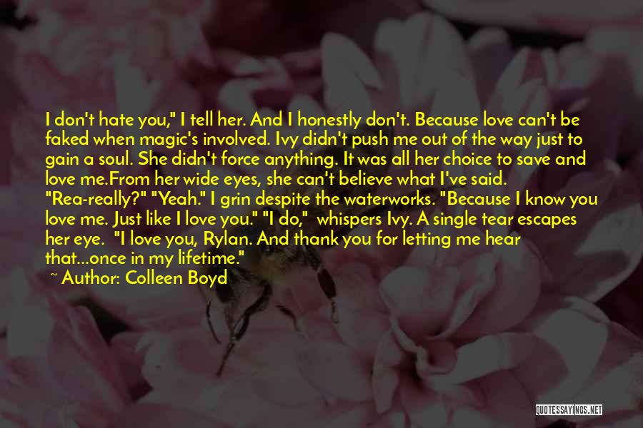 Crying Because Of You Quotes By Colleen Boyd