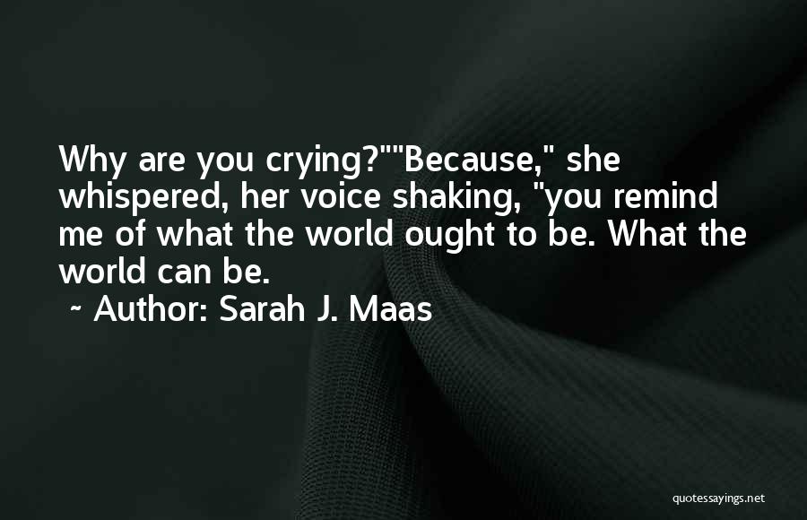 Crying Because Of You Quotes By Sarah J. Maas