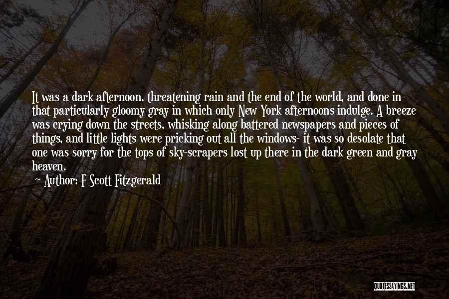Crying In The Rain Quotes By F Scott Fitzgerald