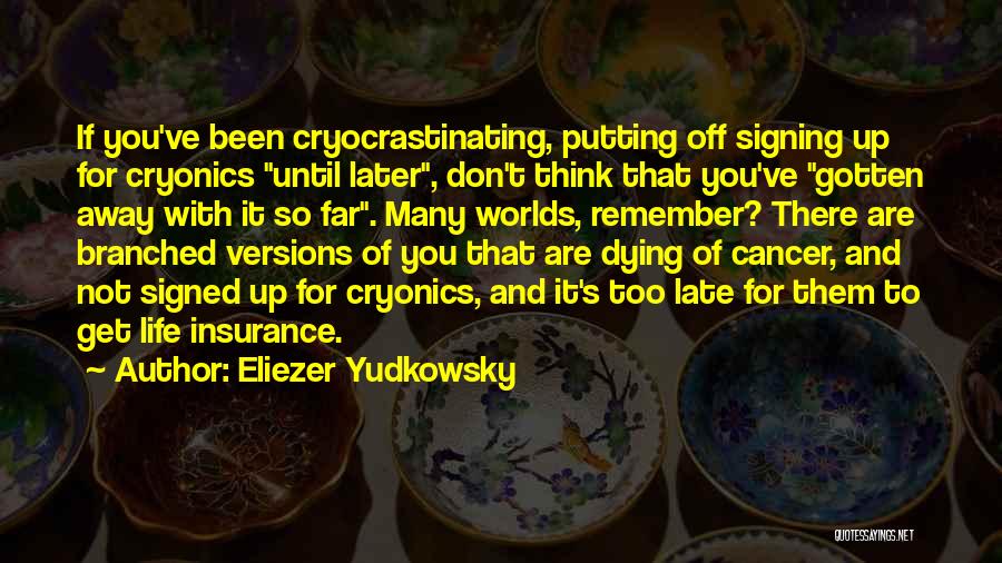 Cryonics Quotes By Eliezer Yudkowsky