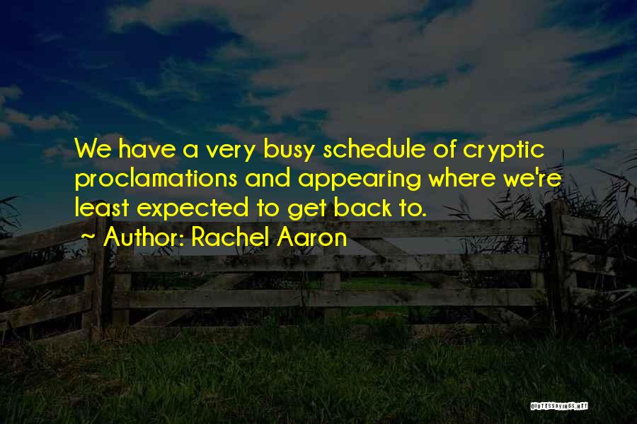 Cryptic Quotes By Rachel Aaron