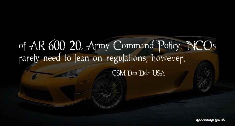 CSM Dan Elder USA Quotes 1581540