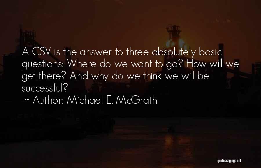 Csv Quotes By Michael E. McGrath