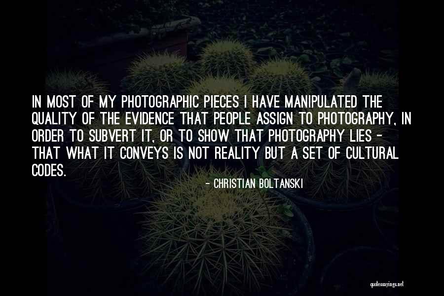 Cultural Codes Quotes By Christian Boltanski Cultural Codes Quotes By Christian Boltanski