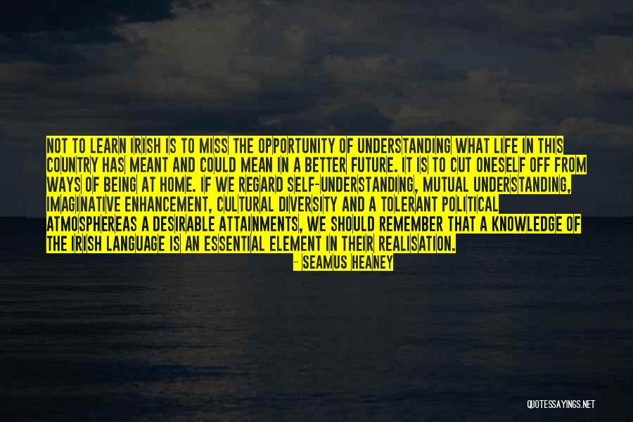 Cultural Understanding Quotes By Seamus Heaney Cultural Understanding Quotes By Seamus Heaney