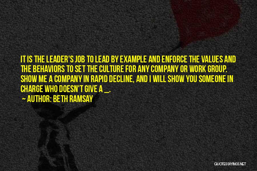 Culture And Leadership Quotes By Beth Ramsay