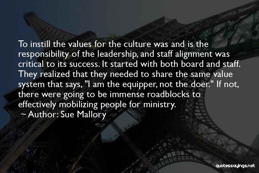 Culture And Leadership Quotes By Sue Mallory