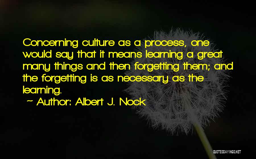 Culture And Learning Quotes By Albert J. Nock
