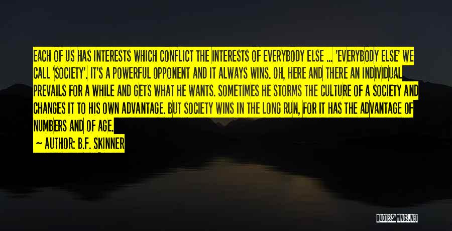 Culture Conflict Quotes By B.F. Skinner