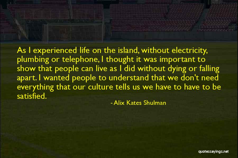 Culture In Things Fall Apart Quotes By Alix Kates Shulman