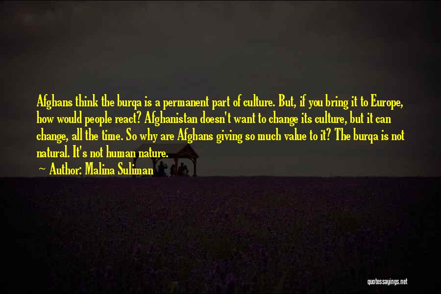 Culture Of Change Quotes By Malina Suliman