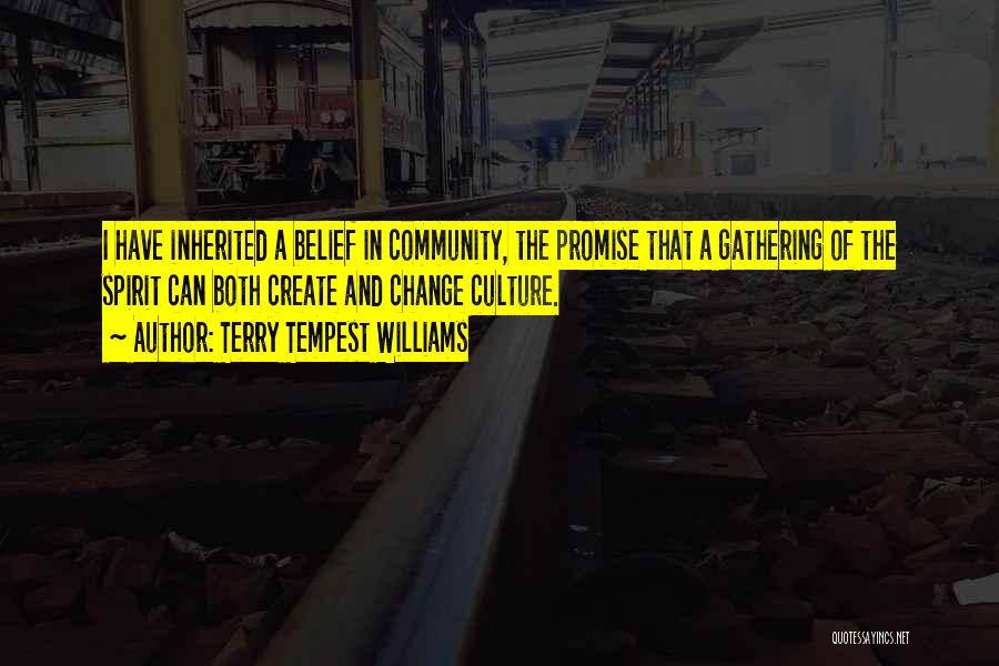 Culture Of Change Quotes By Terry Tempest Williams