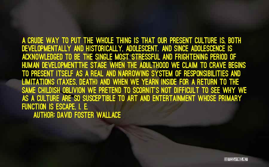Culture Of Death Quotes By David Foster Wallace