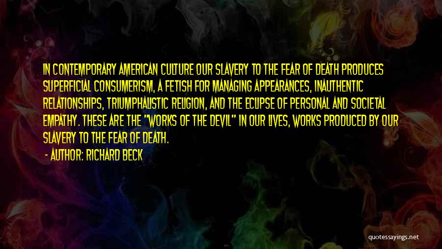 Culture Of Death Quotes By Richard Beck