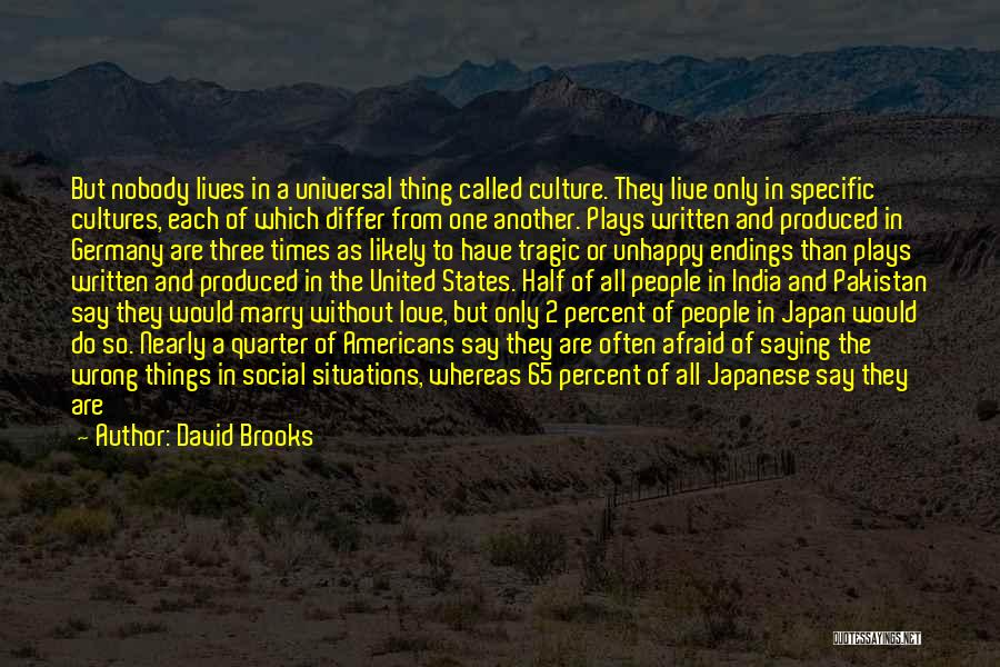 Culture Of Pakistan Quotes By David Brooks