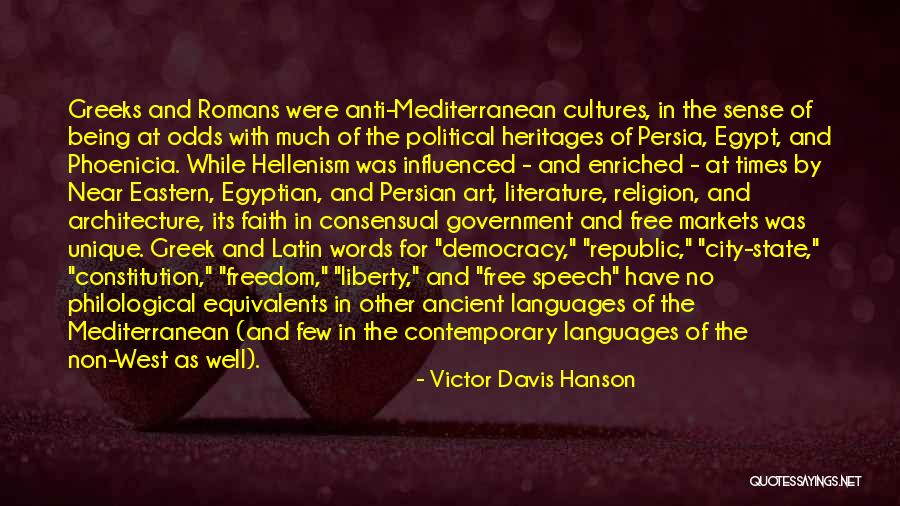 Cultures And Languages Quotes By Victor Davis Hanson