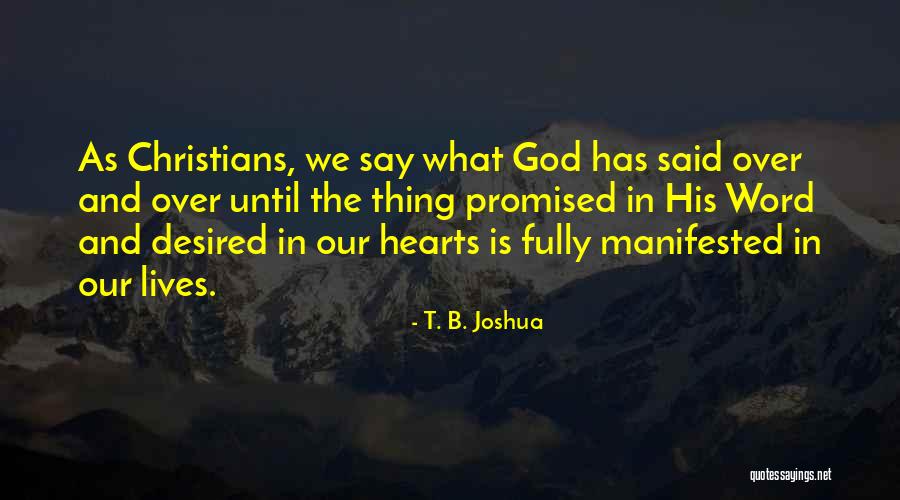 Cundill Recovery Quotes By T. B. Joshua Cundill Recovery Quotes By T. B. Joshua