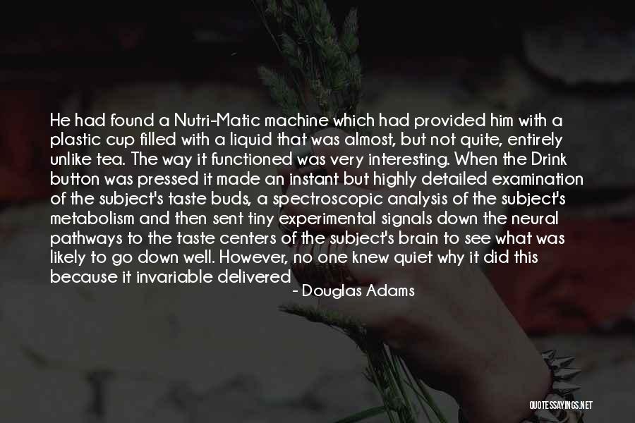 Cup Filled Quotes By Douglas Adams Cup Filled Quotes By Douglas Adams