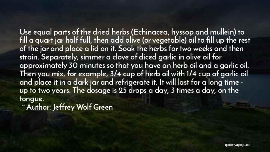 Cup Half Full Quotes By Jeffrey Wolf Green