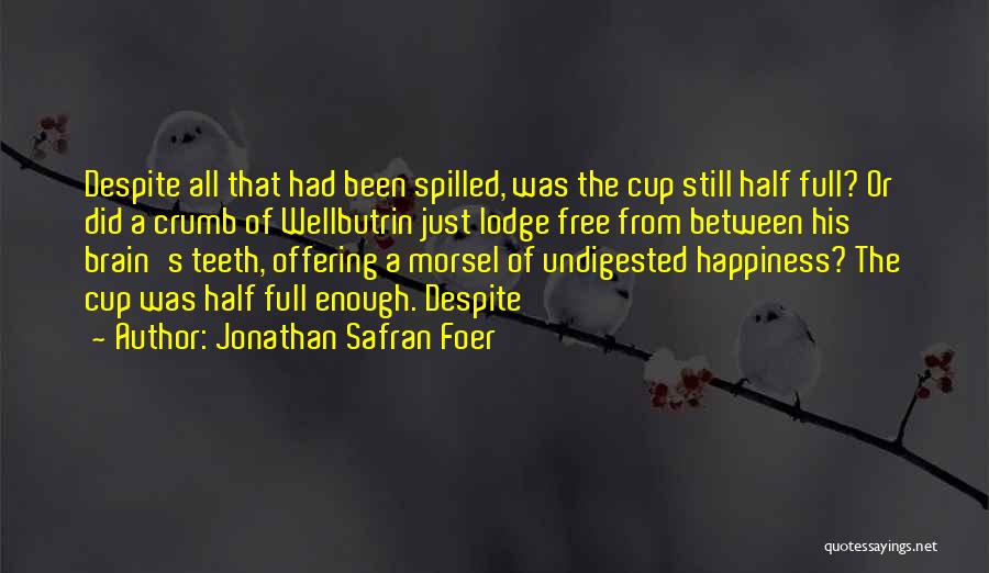 Cup Half Full Quotes By Jonathan Safran Foer