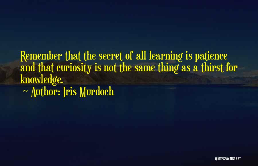 Curiosity And Learning Quotes By Iris Murdoch