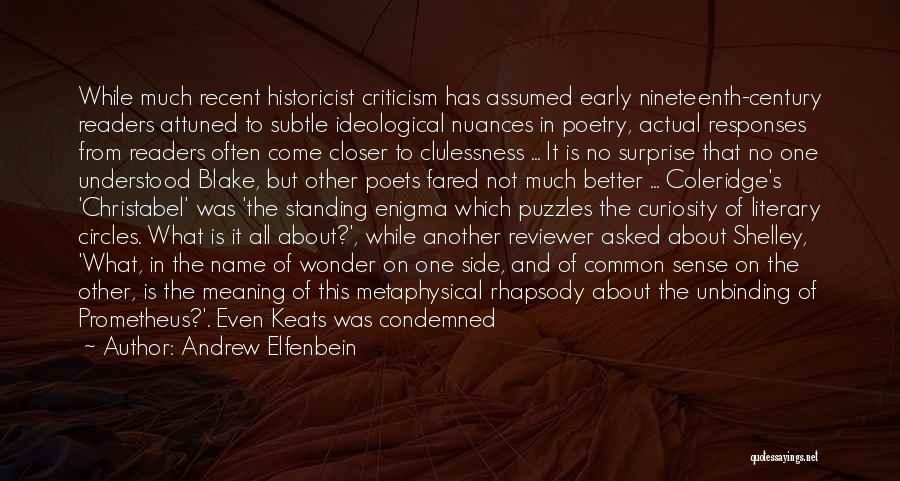 Curiosity And Wonder Quotes By Andrew Elfenbein