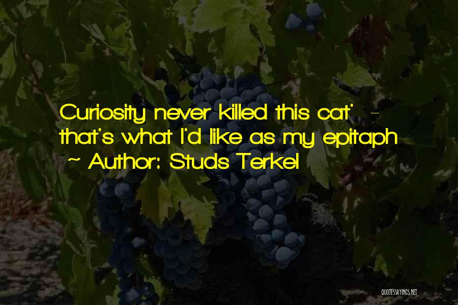 Curiosity Killed Cat Quotes By Studs Terkel