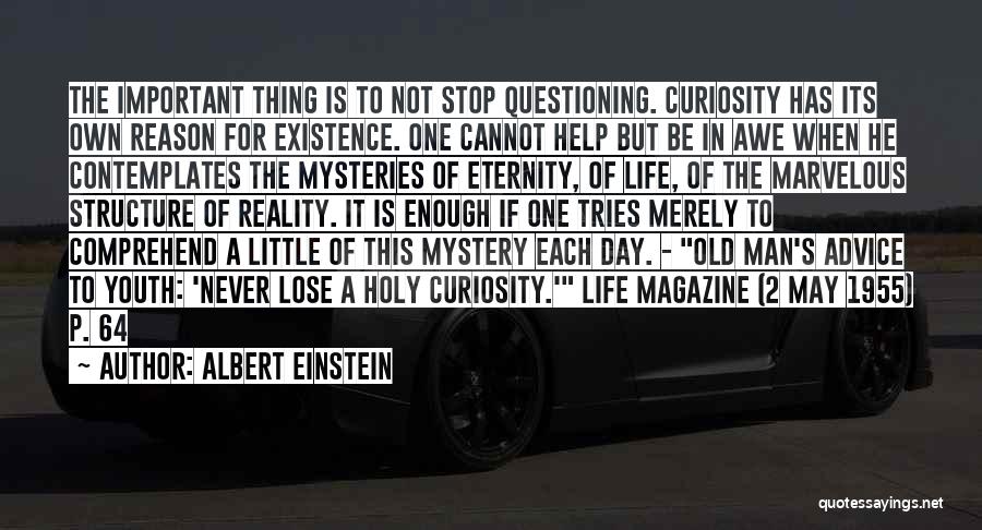 Curiosity Life Quotes By Albert Einstein