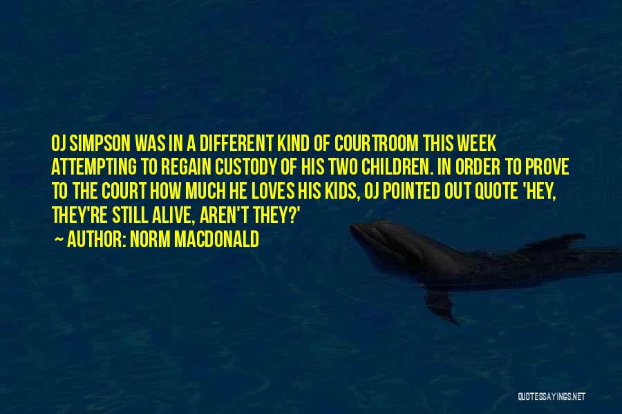 Custody Quotes By Norm MacDonald