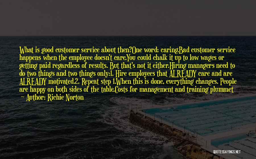 Customer Care Quotes By Richie Norton