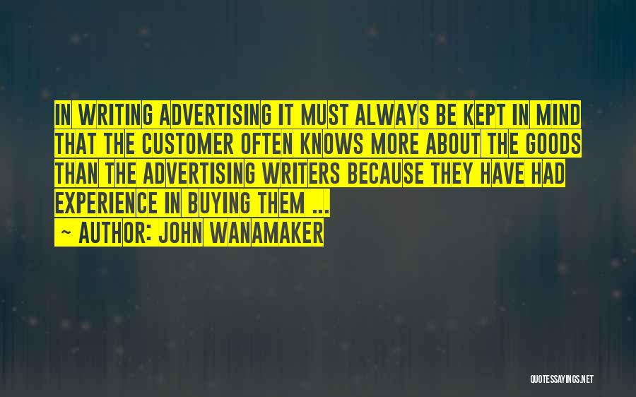 Customer Quotes By John Wanamaker