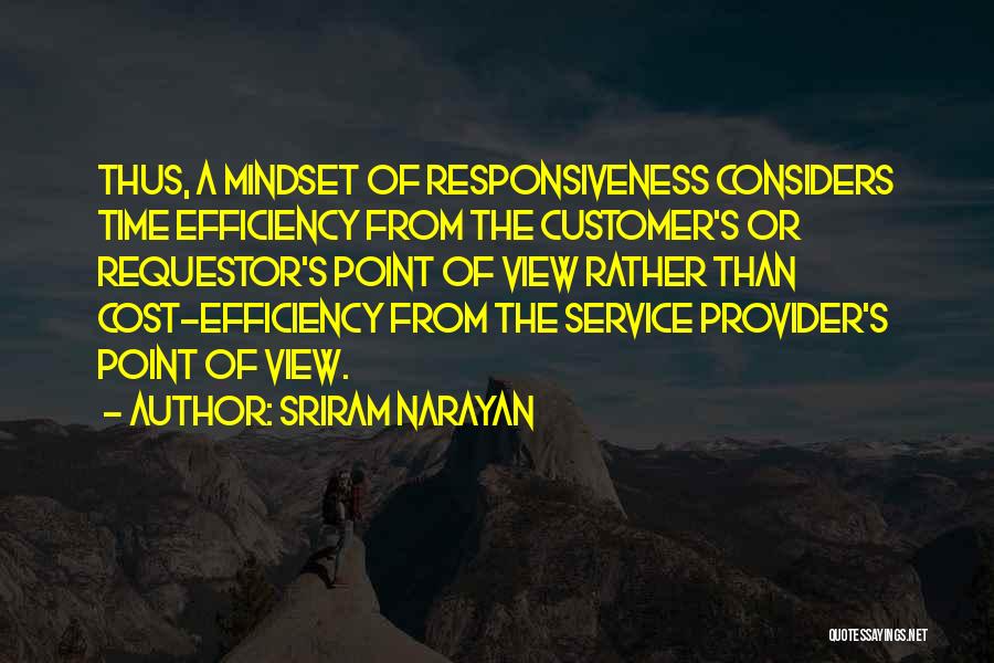Customer Responsiveness Quotes By Sriram Narayan