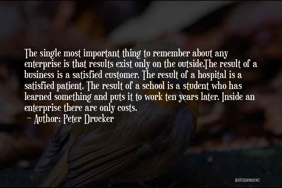 Customer Satisfied Quotes By Peter Drucker