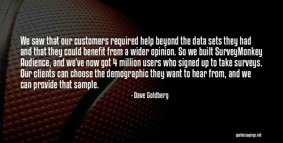 Customers Quotes By Dave Goldberg