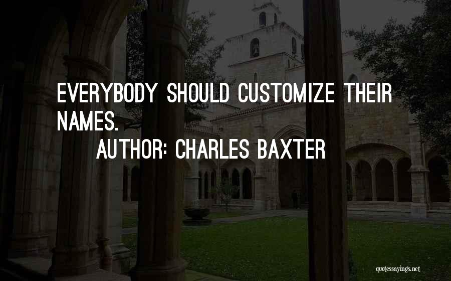 Customize Quotes By Charles Baxter