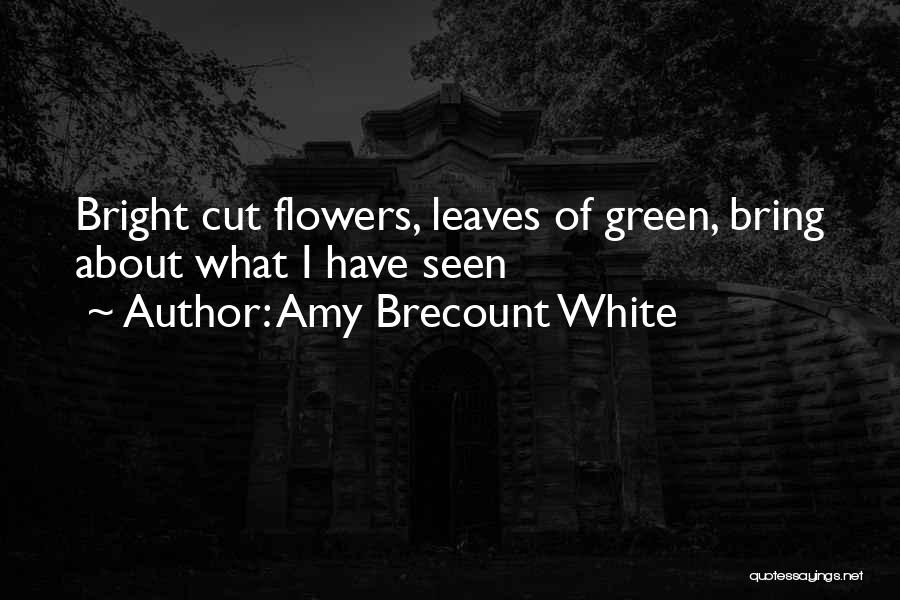 Cut Flowers Quotes By Amy Brecount White