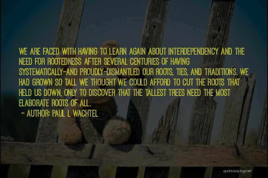 Cut Off Ties Quotes By Paul L Wachtel