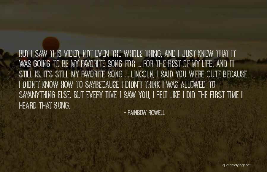 Cute Did You Know Quotes By Rainbow Rowell Cute Did You Know Quotes By Rainbow Rowell