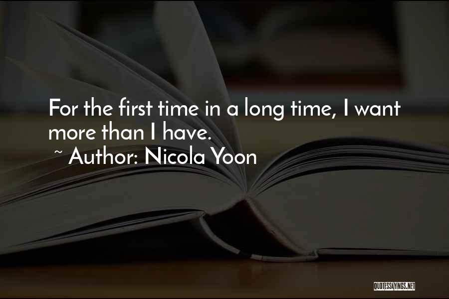 Cute First Time Love Quotes By Nicola Yoon