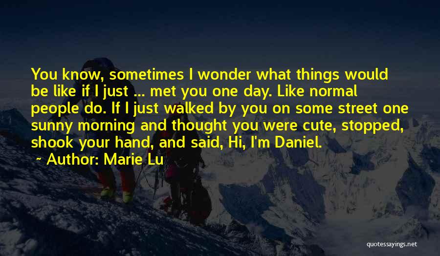 Cute V Day Quotes By Marie Lu